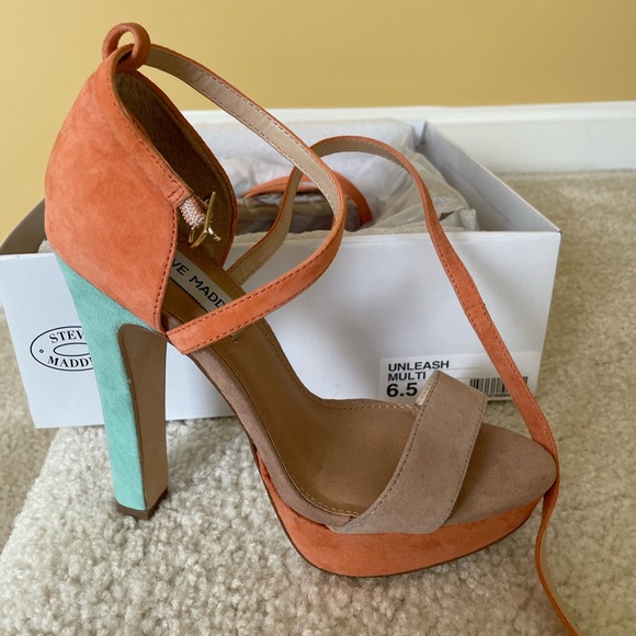 Multi color women block heels Steve Madden - Picture 1 of 2